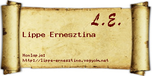 Lippe Ernesztina névjegykártya