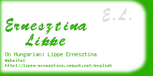 ernesztina lippe business card